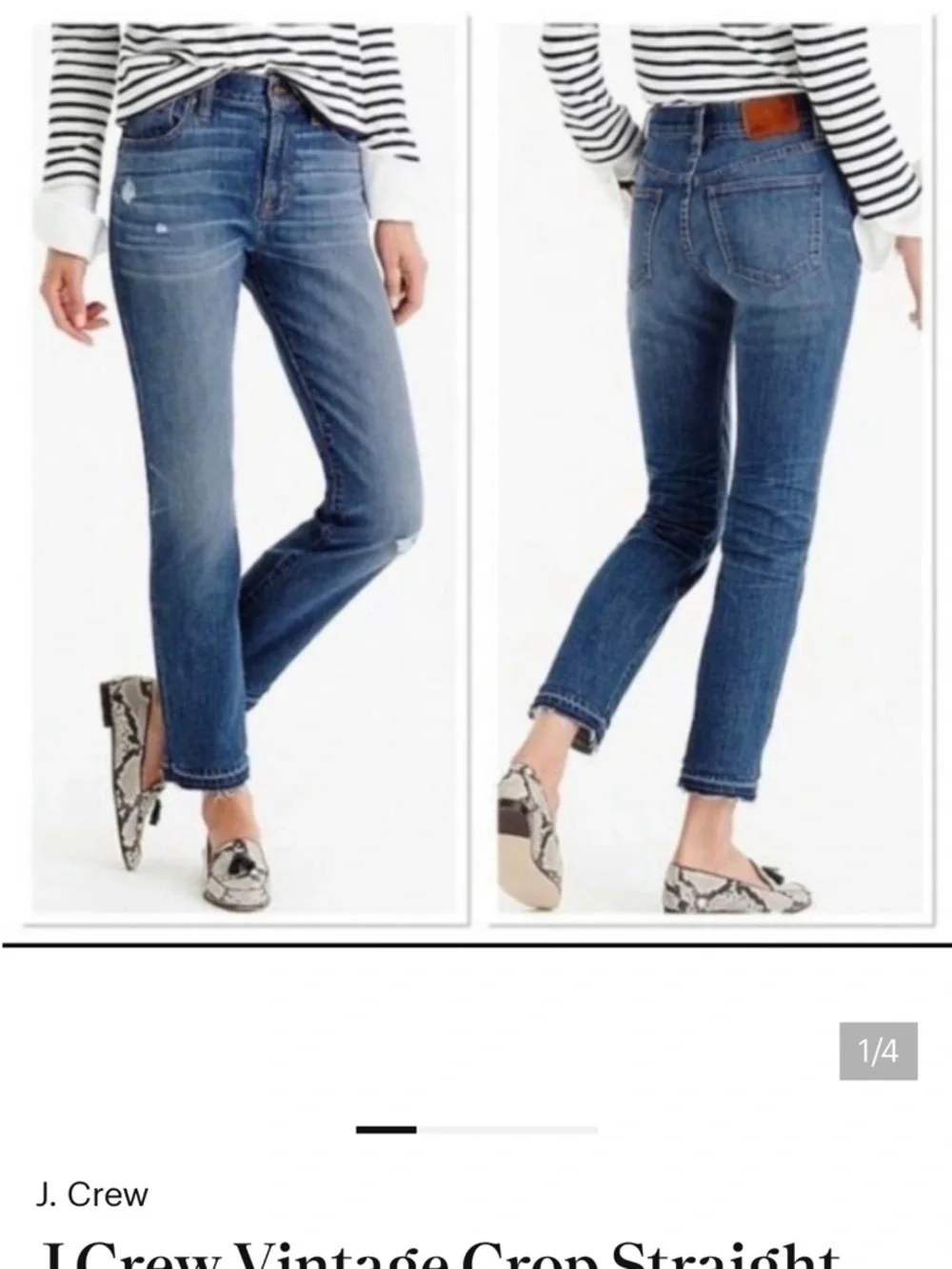 J. Crew straight raw hem high rise jeans - Picture 2 of 9